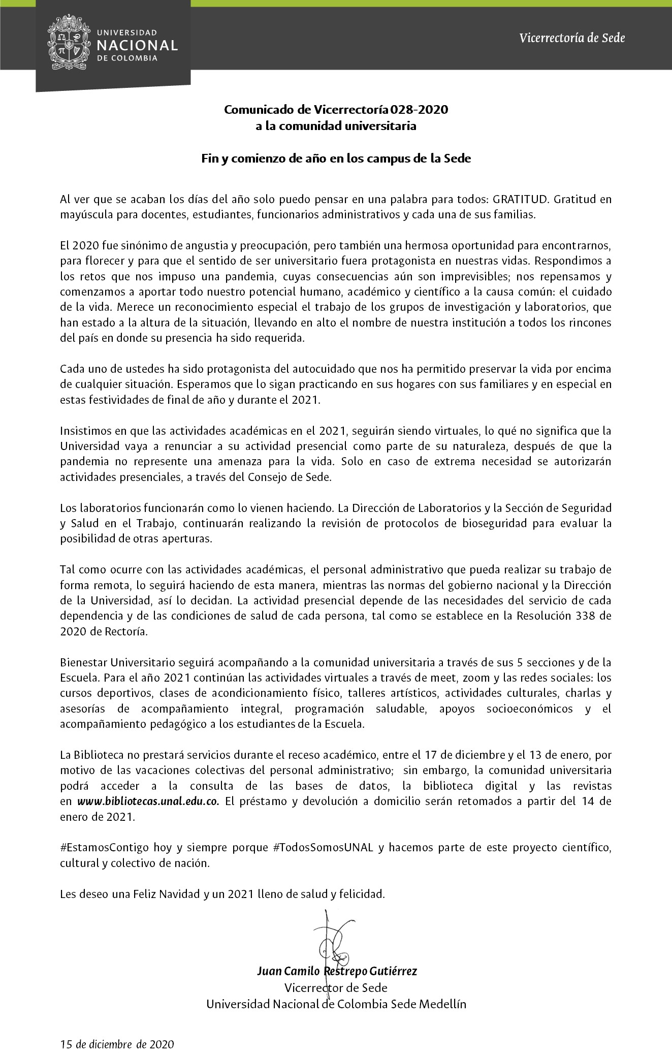 08 08 2020 Comunicado de Vicerrectoria 023 2020