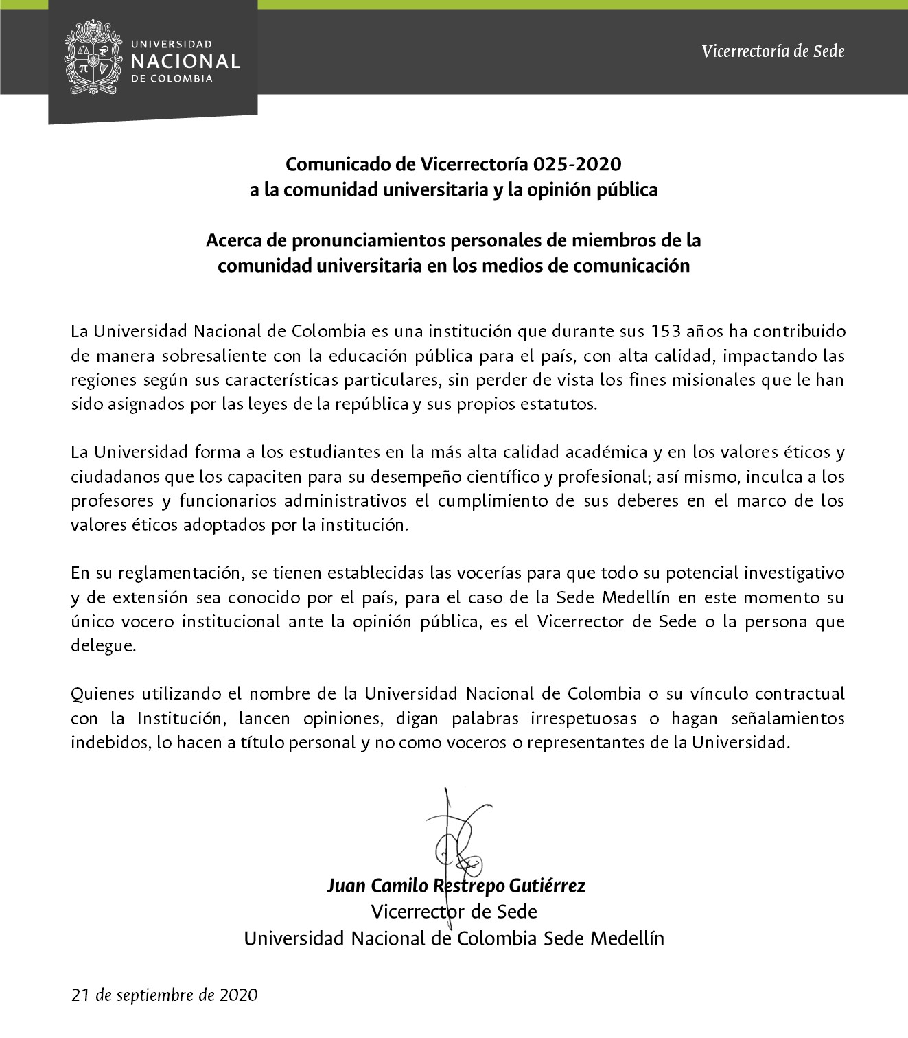 08 08 2020 Comunicado de Vicerrectoria 023 2020