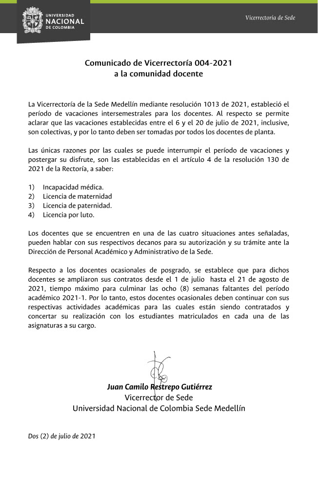 08 08 2020 Comunicado de Vicerrectoria 023 2020