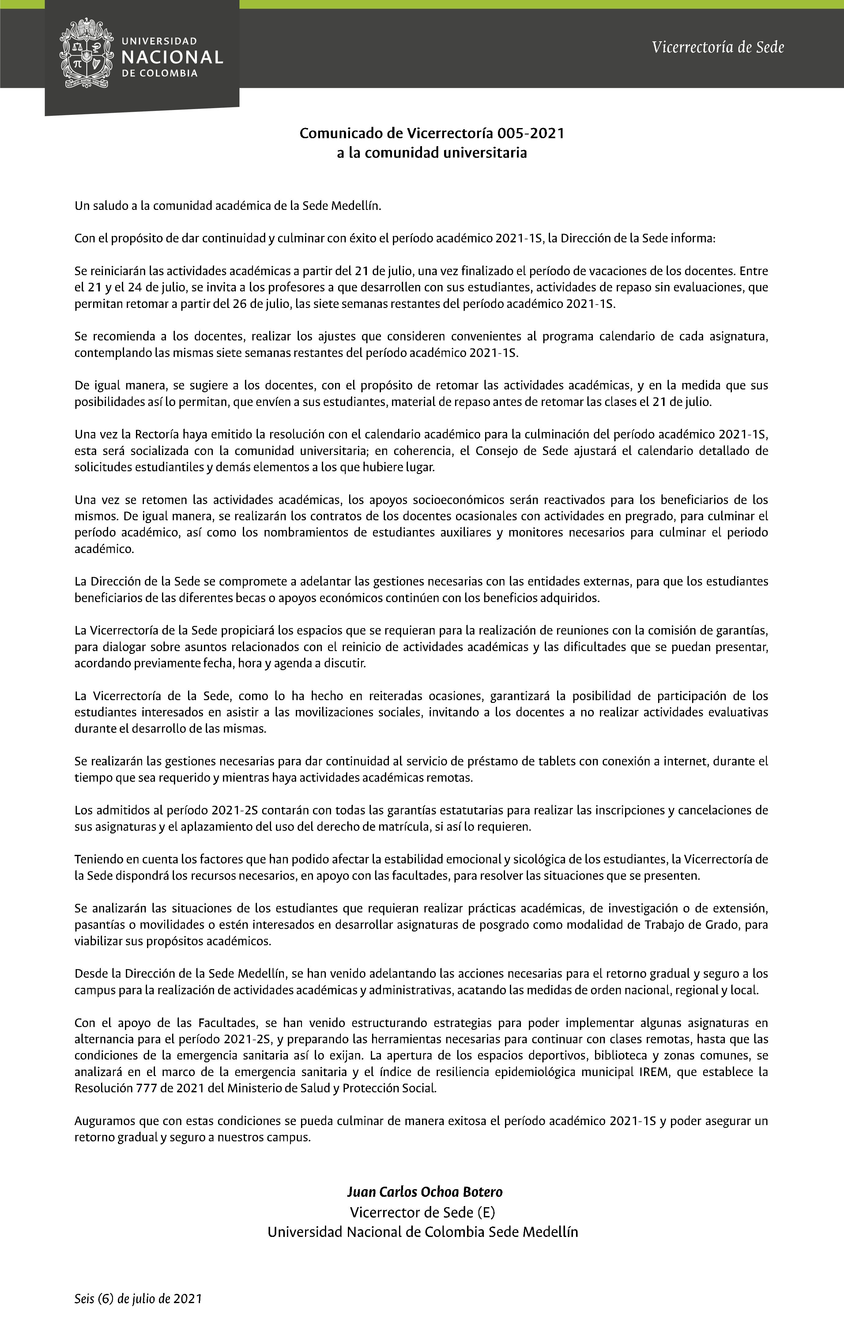 08 08 2020 Comunicado de Vicerrectoria 023 2020