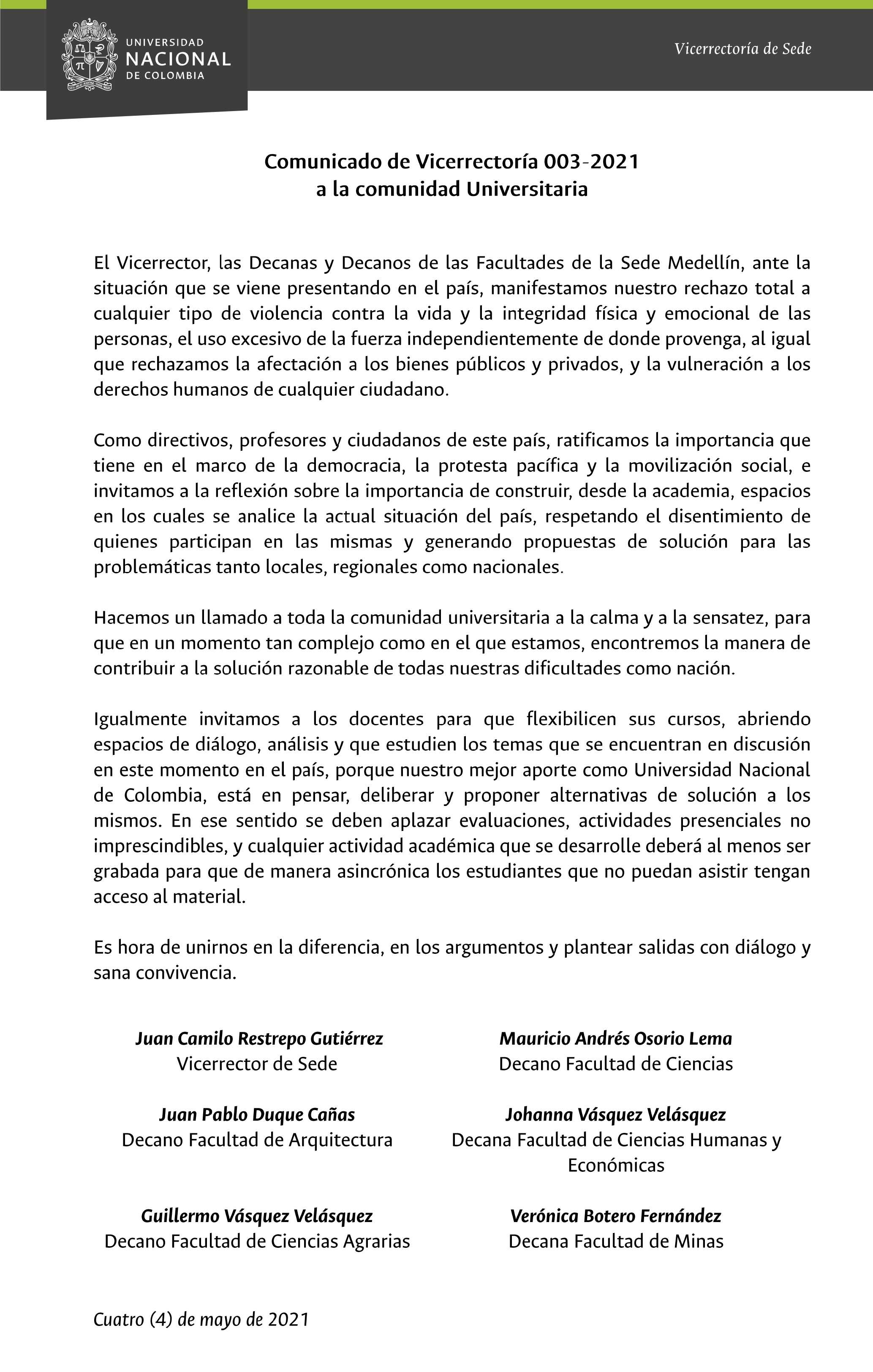 08 08 2020 Comunicado de Vicerrectoria 023 2020