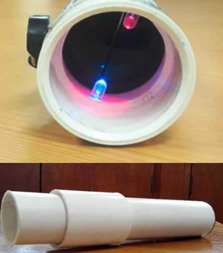 Espectroscopio y módulo de calibración del espectrómetro.