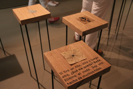Fragmentos entrelazados. Vínculos: cuerpo, espacio, objeto, obra de Ana María Jiménez.