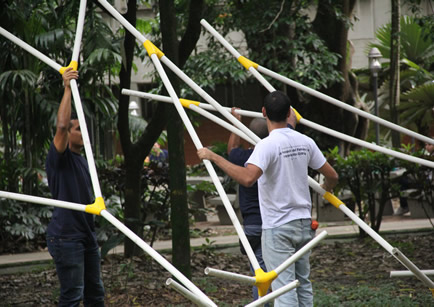 Además de las conferencias, la jornada contó con talleres. Algunos resultados fueron expuestos en el Campus El Volador .
