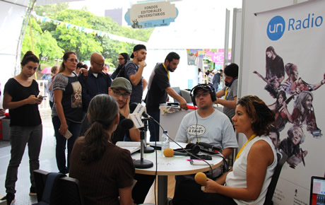 U.N. Radio transmitió cinco programas en vivo desde la Fiesta del Libro y la Cultura.