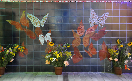 Mural en honor a Paula Andrea y Magaly.