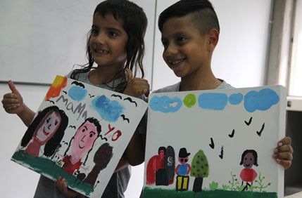 Mediante el arte los niños fortalecen aspectos como autocuidado y cuidado del otro.