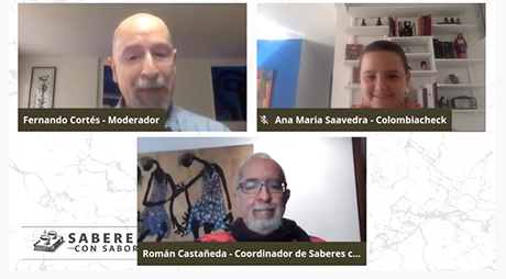El jueves 5 de noviembre, la periodista Ana María Saavedra conversó sobre la necesidad de la verificación de la información por parte de los medios de comunicación. Foto: Resproducción.