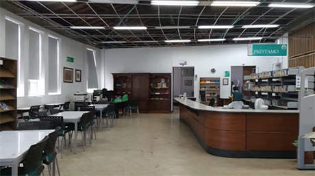 La Biblioteca fue renovada debido a filtraciones de agua que ocasionaron daños en su interior y en el mobiliario. Foto: reproducción.