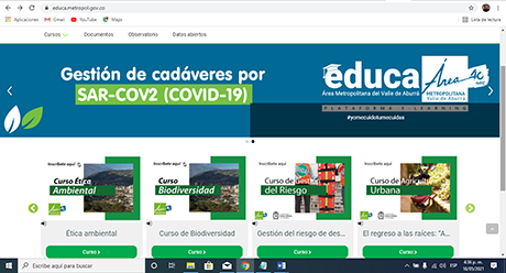 Algunos cursos ofertados en la plataforma EDUCA son: Ética Ambiental, Biodiversidad, Gestión de riesgos, Agricultura Urbana, entre otros. Foto: reproducción.