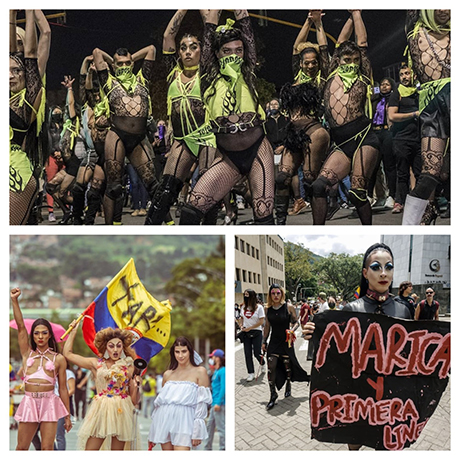 El voguing y el drag al ser expresiones artísticas de resistencia han acompañado históricamente las manifestaciones sociales en busca de los derechos LGBTI. Foto: cortesía @Toloposungo