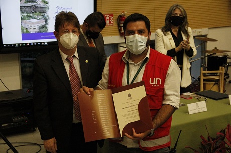 Juan Fernando Montoya fue reconocido como Brigadista del año. Foto: Unimedios.