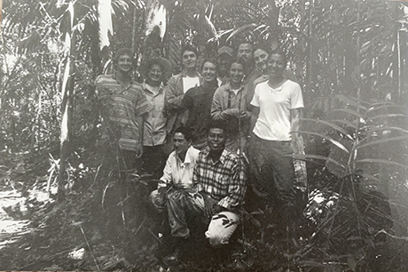 Campamento forestal en Porce (Antioquia) en 1998. Foto: cortesía Gabriel Jaime Lopera Arango.