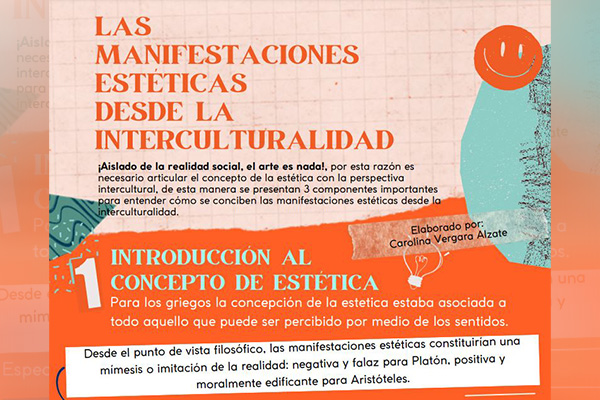 Los participantes optaron por distintos formatos. Uno de ellos fue la infografía, como lo hizo Carolina Vergara. Foto: cortesía Red Cultural UNAL.