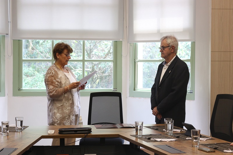 La rectora de la UNAL, Dolly Montoya Castaño, presidió la posesión. Foto: Unimedios.