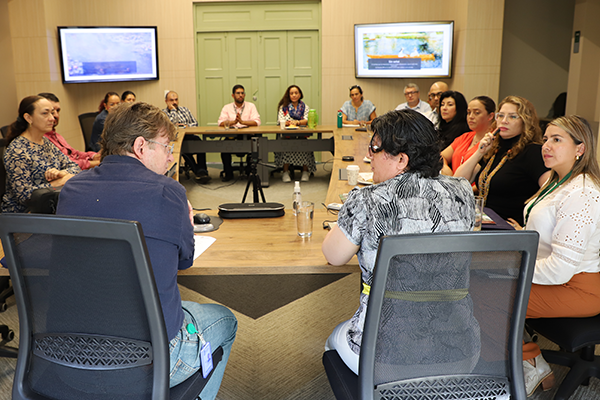 Durante el encuentro, la vicerrectora presentó las principales estrategias que se tienen para la Sede Medellín. Foto Unimedios Medellín