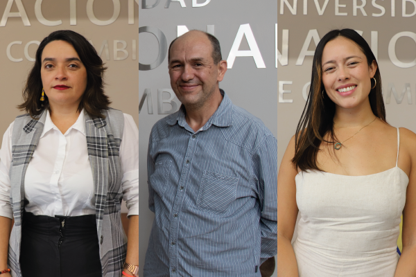 Clara Isabel Arismendi Ospina, José Fernando Jiménez Mejía y Melisa Ayala León. Ocupan nuevos cargos administrativos en la UNAL Medellín. Foto Unimedios.