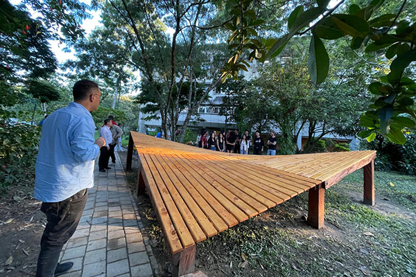 Entrega del módulo por parte de la Facultad de Arquitectura a la comunidad universitaria. Foto cortesía.