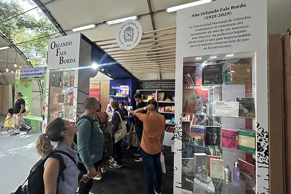 El stand de la Librería UNAL y la Tienda UNAL estuvo ubicado en el Salón Iberoamericano del Libro Universitario. Foto de Unimedios.