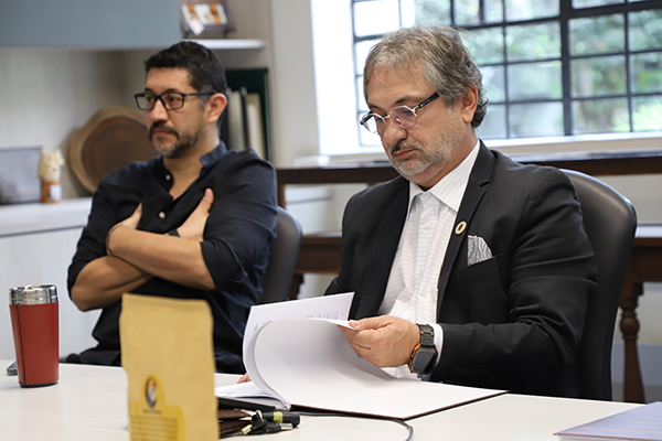 El profesor Guillermo León Vásquez Velásquez, director del convenio, señaló este trabajo como una apuesta de paz para el país. Foto Unimedios Medellín.