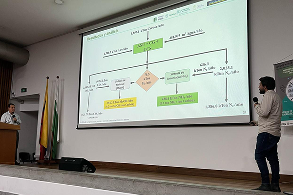 Evento de divulgación científica del proyecto sobre hidrógeno azul, realizado en Enero de 2025. Foto cortesía