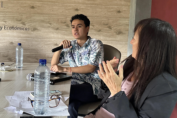 Sebastián Álvarez, estudiante de Ciencia Política de la UNAL Medellín e investigador de la Red Latinoamericana y del Caribe de Trabajo y Trabajadores (Redlatt). Foto de Unimedios.